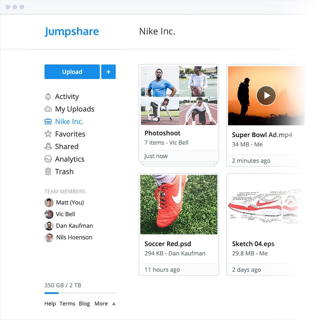 Jumpshare features