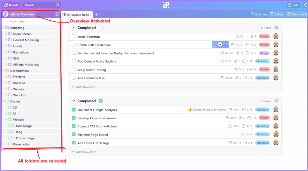 Infinity User Accessmenu Infinity – Productivity Tools Review